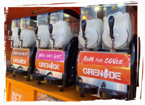 local supplier of frozen cocktail making machines, we hire slushie machine for making alcoholic cocktails like margarita, daiquiri, mojito, pina colada, slough.