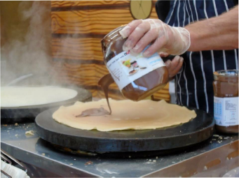 nutella on my crepe