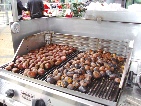 rosting chestnuts on  vendor cart rosting chestnuts on  vendor cart