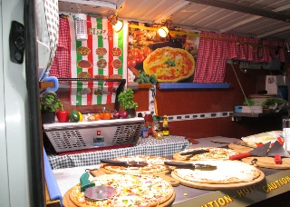 pizza catering van