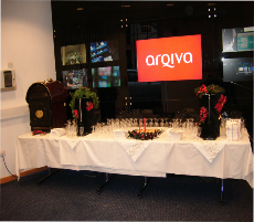 corporate chritmas mulled wine table