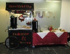 office reception set-up of mulled wine and mince pies office reception set-up of mulled wine and mince pies