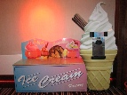 Mobile Ice Cream Factory Table and Backing