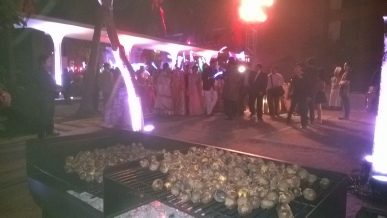 roasted chestnuts vendor stand