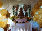 chocolate fountain at wedding reception